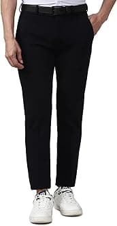 Peter England Men's Premium Formal Stretchable Knit Super Slim Fit Trouser | Comfort Lycra | 360-Degree Stretch