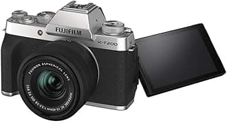 Fujifilm X-T200 Mirrorless Digital Camera, Silver with Fujinon XC15-45 mm Optical Image Stabilisation Power Zoom Lens kit