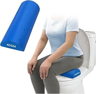 AOSSA BBL Toilet Seat Riser Pillow, Brazilian Butt Lift Toilet Seat Lifter, Commode Cushion Riser Butt Pillows for Sitting, 3 inch High Elevated Seat Cushion for Hemorrhoid Surgery Recovery (Blue)