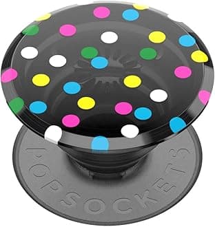 PopSockets Japan - PopGrip Black Clear Translucent Dot Party Clear Pop Grip Smartphone Grip & Stand