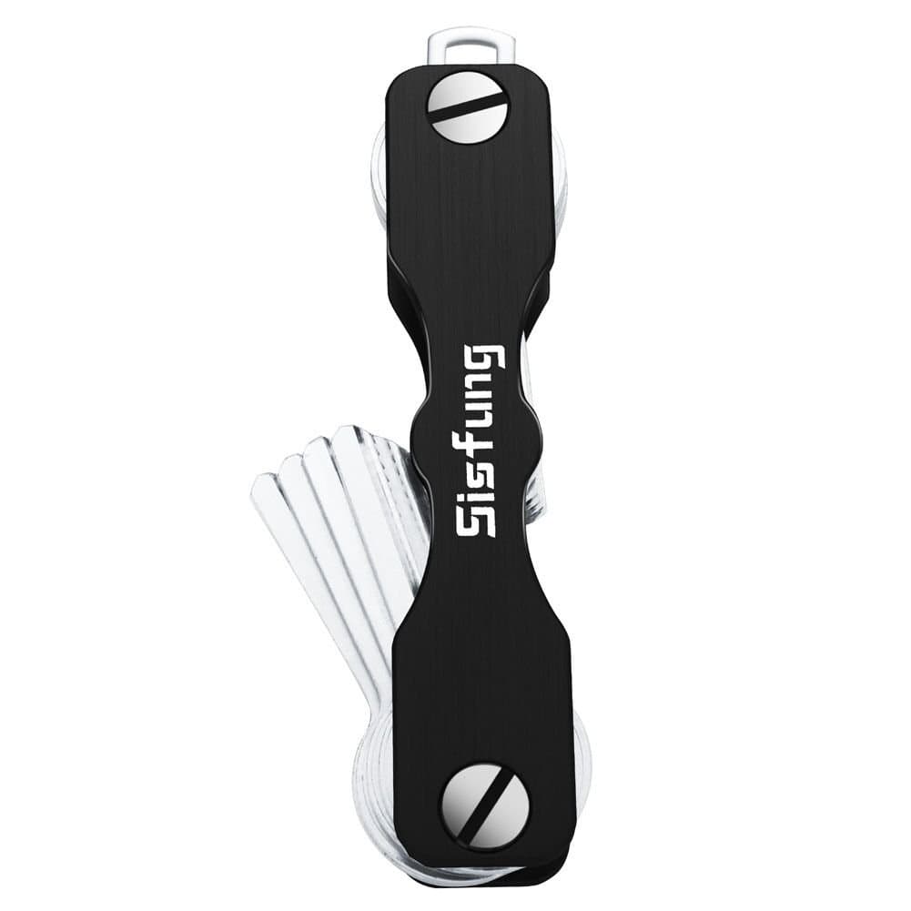 Compact Key Holder (2-22 Keys) Eliminate Bulky Keychain, Stop Poking Yourself and Key Jingle