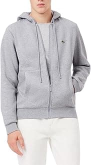 Lacoste mens Classic Fit Hooded Zippered Sweatshirt