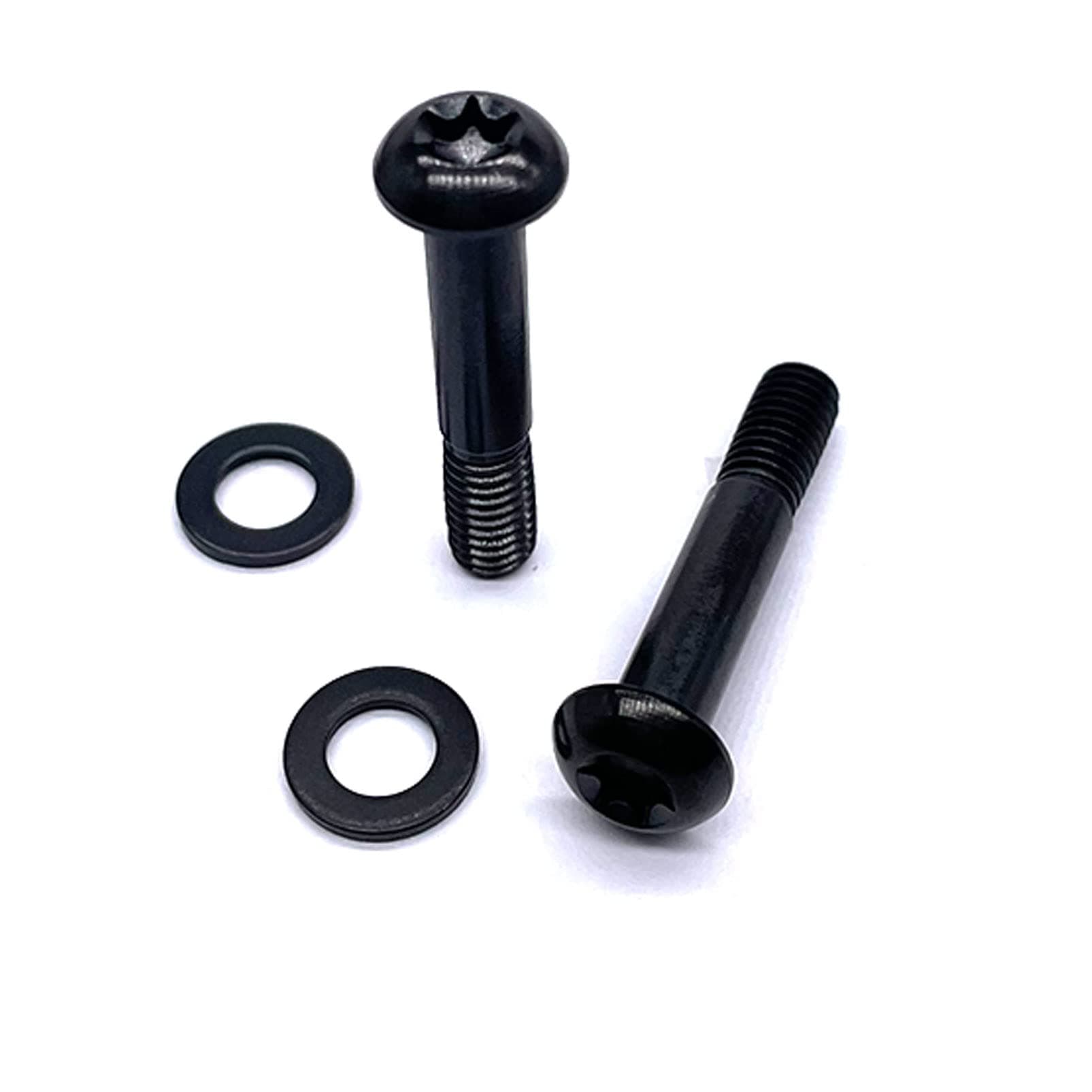 T25 Titanium Bracket Bolt/Screw for SRAM Flat Mount Caliper, Disc Brake Caliper Hardware Bolt Kit + Titanium Flat Washers for SRAM Flat Mount, Bolt Optional Size M5* 15, 22, 27, 32, 37, 42mm