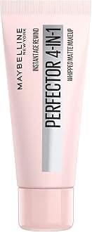 New York 4-in-1 Make Up with Concealer, BB Cream, Powder & Primer, for a Perfect Complexion, Foundation with Light Coverage, Instant Perfector Mat, No. 035 Natural Medium, 30 ml