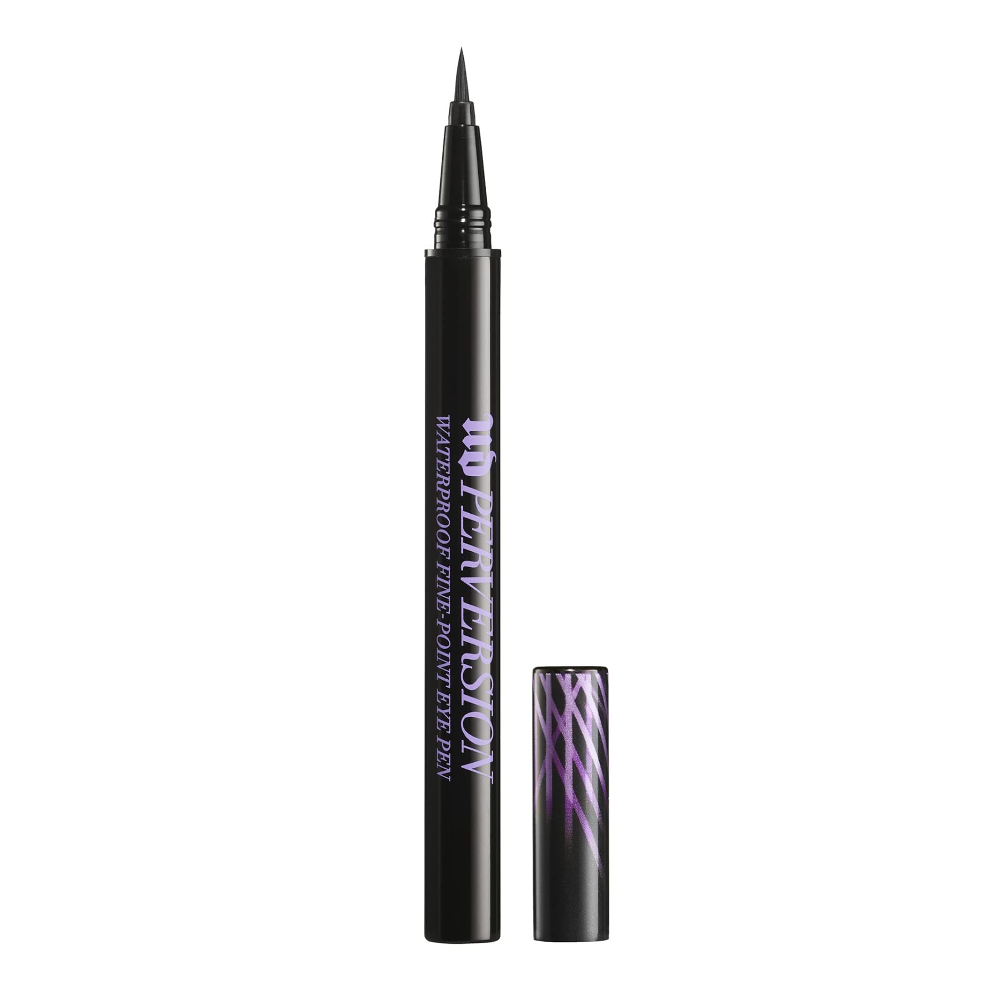 Perversion Waterproof Black Liquid Eyeliner - Smudge-Proof, Sweat-Proof, Transfer-Resistant, Fine-Point Eye Pen, Flexible Brush Tip, Semi-Matte Black, Precise Application, Vegan