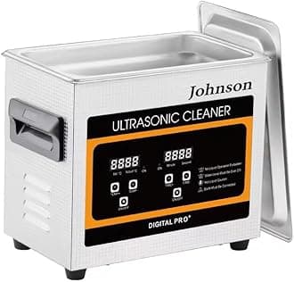 Johnson Ultrasonic Cleaner 3L – Professional Ultrasonic Cleaning Machine with Digital Timer, Heater, 40kHz for Retainers, Dentures, Jewelry, Glasses, Watches – Home and Commercial Use