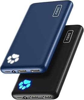 INIU[2 Pack] Portable Charger, Slimmest & Lightest USB C 10000mAh Power Bank, Triple 3A High-Speed Phone Battery Pack Compatible with iPhone 16 15 14 13 12 Pro Samsung S22 S21 Google iPad Tablet.ClimatePartner certified