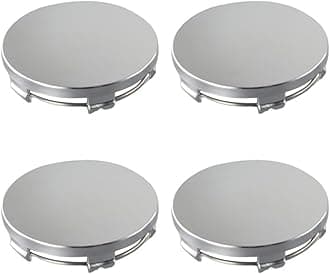 Car Wheel Center Caps Outer 60mm 2.36 inches Inner 56mm 2.2 inches Wheel Center Cover Caps Decor Kit Snap-in Fit for Cars for Rims Center Hub Caps 4Pack Silver