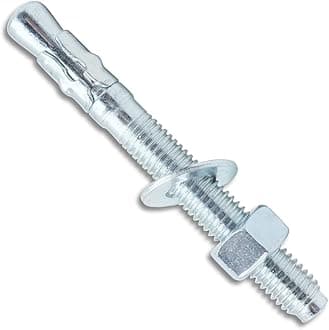 1/2" x 4-1/2" Wedge Anchor, Concrete Anchors Zinc Plated, Heavy Duty Expansion Bolt Fasteners for High Strength Concrete Bricks/Blocks, Natural Stone, 20 PCS