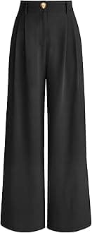 Women Wide Leg Dress Pants High Waisted Loose Fit Business Casual Work Trousers with Pockets 2026