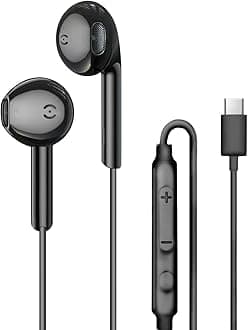MAS CARNEY USB C Earbuds Wired Ear Buds for Samsung Galaxy S25 S24 S23 S22 S21 S20 Ultra FE A16 A17 A26 A36 A53 5G A56 Z Fold 6 USBC in-Ear Headphones Wired Type C Earbud Earphones Headsets with Mic
