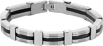 Yellow Chimes Strand Bracelet for Boys (Silver) (YCSSBR-0004625SLBK-B)