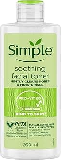 Simple Kind to Skin Soothing Facial Toner 200ml | Keeps skin toned & refreshed and restores the skin's natural PH level | For All Skin types