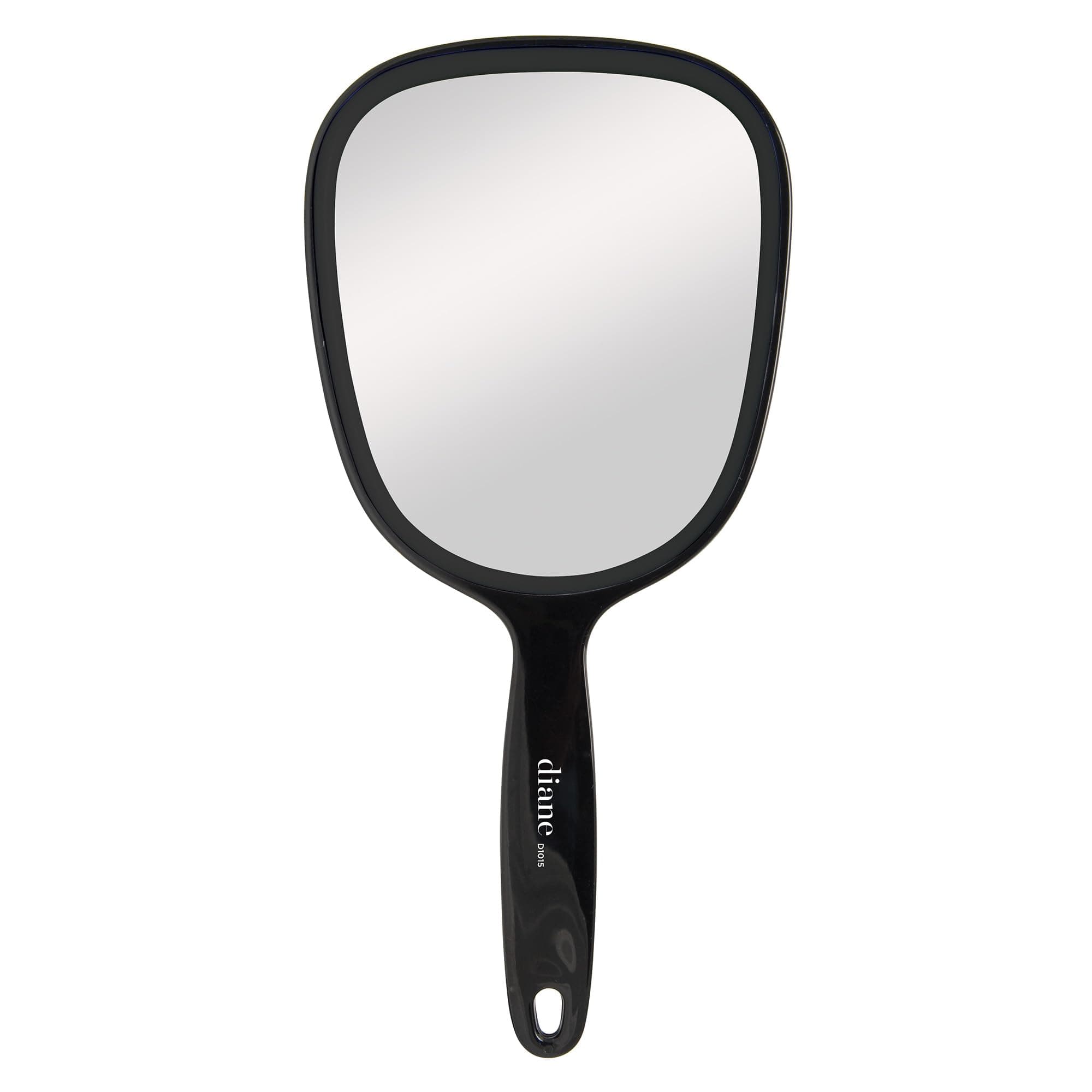 Hand Mirror – Standard 1X Magnification Hand Held Mirror, Single Sided Vanity Makeup Mirror for Women, Men, Salon, Barber, Shaving, and Travel, Medium 5" x 11" In Black
