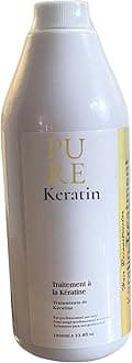 Pure Keratin Professional Hair Treatment, White, Long-Lasting Straightening Formula, 33.8 fl oz, Eliminates Frizz for 4-6 Months. Beauty Salon, Hair Salon.