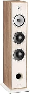 triangle - BOREA BR08 Hi-Fi Floorstanding Speakers - Power handling 150W - Efficiency 92 dB/W/m - 16cm Drivers - Versatile Music and Home Cinema - 206 x 1020 x 314 mm - Light Oak (Piece)