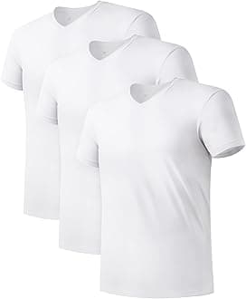 DAVID ARCHY Men's Undershirt Short Sleeves Bamboo Cool Fresh T Shirts Breathable Moisture-Wicking Soft Vest Tees for Men Fit Classic Top 3-Pack