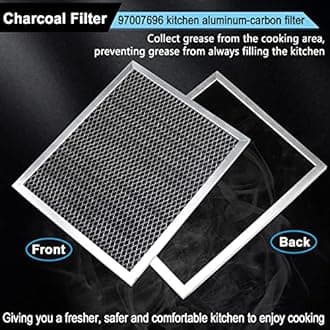 97007696 41F Grease Filter fit for B-roan Nu-tone Range Hood 8-3/4" x 10-1/2" Aluminum Mesh Charcoal Filter Compatible with Most Brand Stove Vents -2 PACKS by Fetechmate