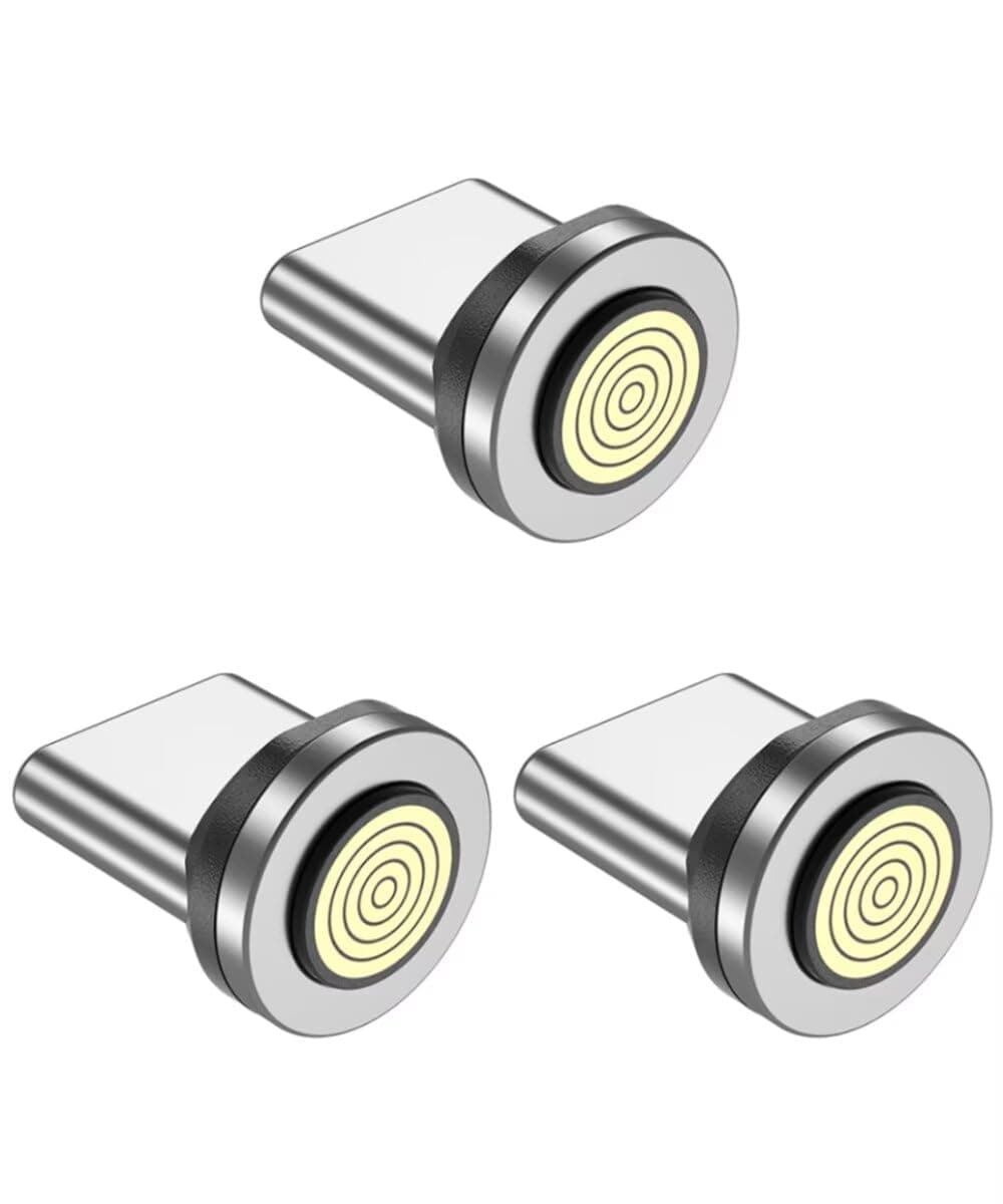 Magnetic Adapapter Tips 3 Pack 9 PIN USB2.0 Phone OTG Charging Replacement Tips for Type C Devices Magnetic Phone Cable Male Adapter (USB C)