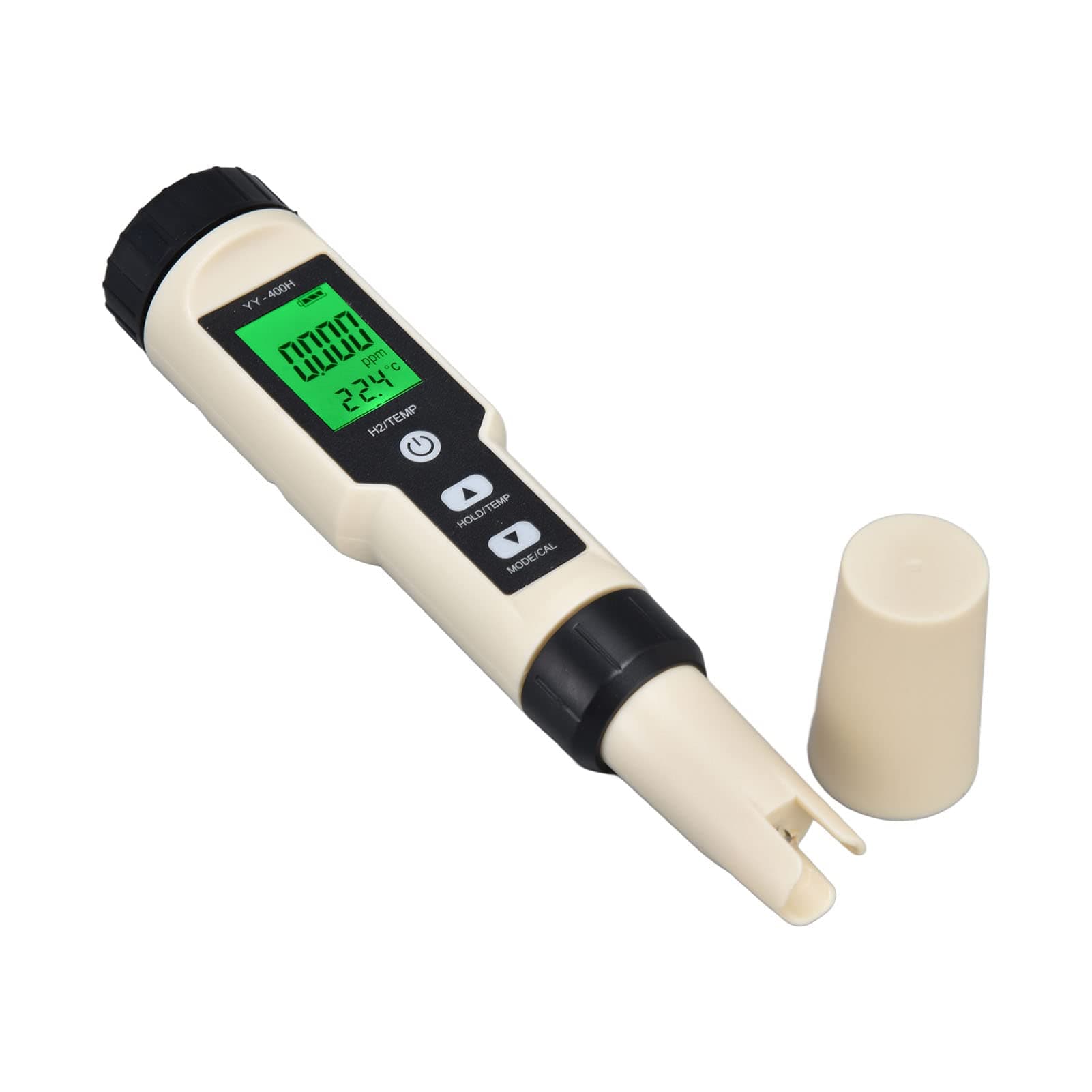 Digital Hydrogen Meter, High Accuracy Pen Type H2 Meter Water Quality Tester with ATC, LCD PH TDS Salt PPM Temp Tester Meter for Drinking Water Hydroponics Aquariums Swimming Pool