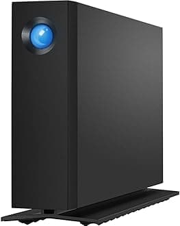 LaCie d2 Professional 20TB External Hard Drive Desktop HDD – USB-C USB 3.1 Gen 2, 7200 RPM Enterprise Class Drives, for Mac and PC Desktop, 1mo Adobe CC All Apps Plan, Rescue Services (STHA20000800)