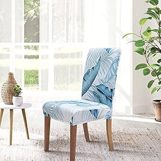 SPRINGRICO Chair Covers for Dining Room 6 Pack, Stretch Dining Chair Cover, Washable Spandex Kitchen Parsons Chair Slipcovers, Removable Seat Protector for Home or Party (Set of 6, Cassandra)