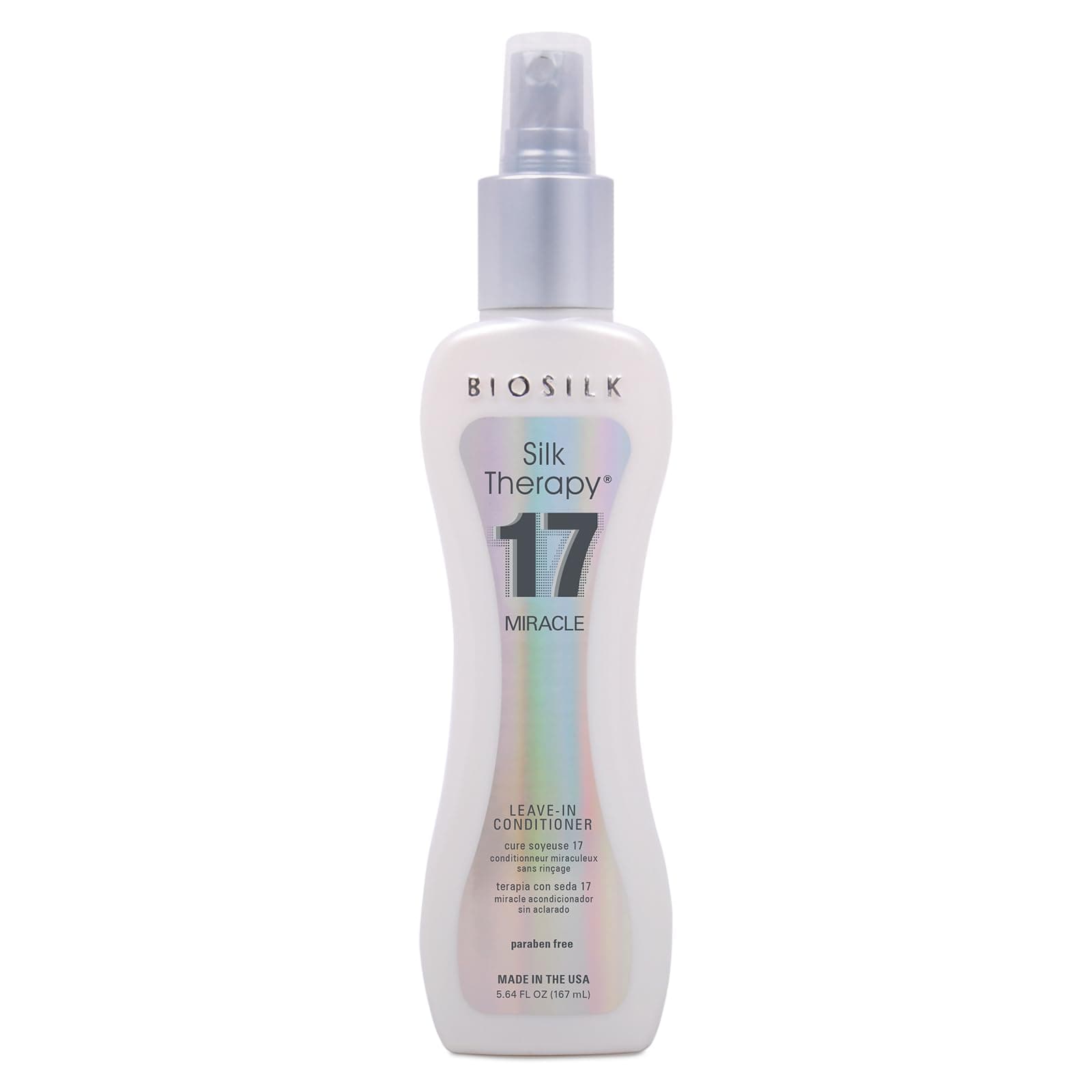 Silk Therapy Miracle 17 Leave-In Conditioner, Reconstructs & Repairs Dry & Damaged Hair, Sulfate, Paraben, & Cruelty-Free, 5.64 Oz