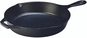 Lodge Seasoned Cast Iron Skillet - PFAS-Free, Non-Toxic Cookware - Use with an Oven, Stove, Grill, or Campfire - Naturally Non-Stick & Oven Safe - 12 Inches