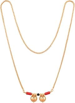 Radha's Creations Golden Brass Mangalsutra Length 30.00 inches for Women No.389 (Gold)