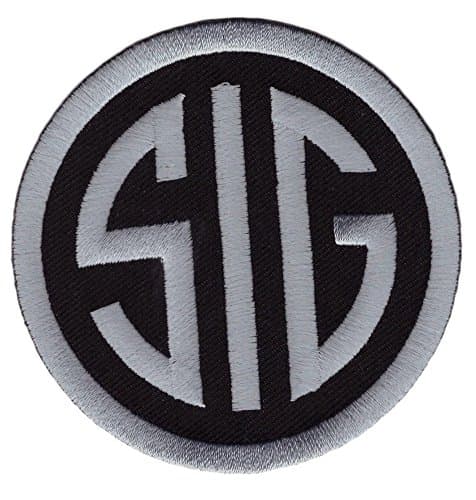 Iron on Silver Black Sig Sauer Gear Bag 2nd Amendment Patch