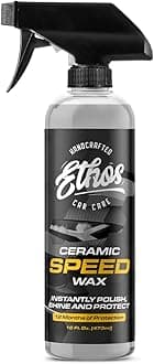 Ethos Ceramic Speed Wax 16 oz (473 ml) Ceramic Wax Spray, SiO2 Formulated, Ceramic Coating, 12 Month Lasting Coating, Handmade, Authentic Japanese Product