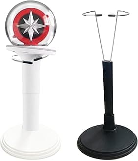 Nexolia Stand Kpop, 5.5inch-1.9inch Lightstick Stand, Holder Compatible with Official Lightsticks 2-Piece Set Complicable with Stray Kids（1 Black and 1 White）