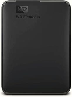 Portable HDD 5TB USB 3.0 Black WD Elements Portable External Hard Drive WDBU6Y0050BBK-WESN