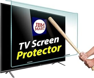 JBM MART 40 Inch TV Screen Protector - Tempered Glass Guard, 9H Hardness, Scratch resistance, Crystal Clear | 3 mm Thickness