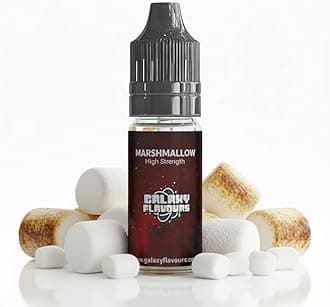 Marshmallow Food Flavouring Drops 10ml - Premium Sweet Confection Extract for Professional Baking & Luxury Marshmallow Beverages - High Strength Food Grade Concentrate by GALAXY FOOD FLAVOURS