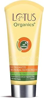 Ultra Matte Mineral Sunscreen | SPF 40 PA+++ | 100% Certified Organic Cranberries | Water & Sweat Resistant | For Oily, Dry, Normal and Combination Skin | For Women and Men | 100g