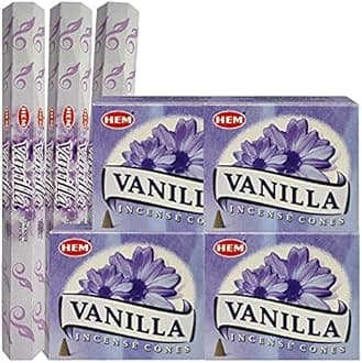 Vanilla Incense sticks and cone incense holder variety pack bundle insence insense insienso