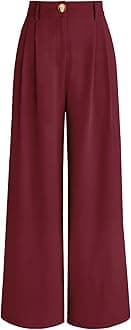 AUTOMET Women Wide Leg Dress Pants High Waisted Loose Fit Business Casual Work Trousers with Pockets 2025