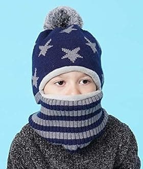 Baby Winter Hat Scarf Set, Unisex Infant Toddler Kids Hat Scarf