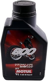 8 - BOTTLE 1 LITER MOTUL 800 2T FACTORY LINE OFF ROAD 100% SYNTHETIC 2TEMPI
