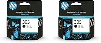 HP 3YM61AE 305 Original Ink Cartridge, Black, Pack of 2