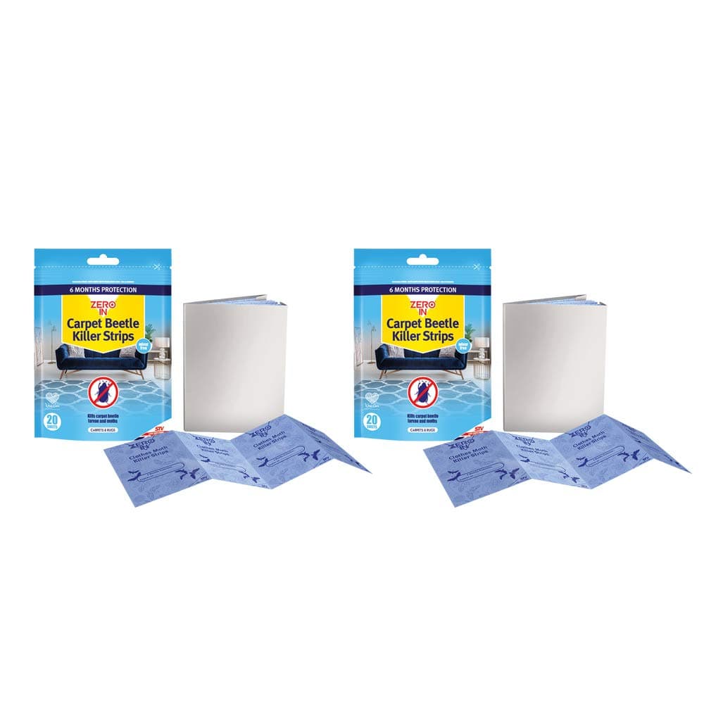 Zero In AMZ974 Carpet Beetle Killer Strips 20 Pack x2, multicolour