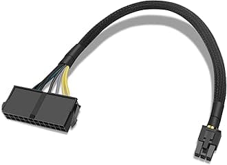 24 Pin to 6 Pin ATX PSU Adapter for Dell Motherboard, 6 Pin Motherboard Power Adapter Cable, for Dell Inspiron, Optiplex, Vostro 13.3inch (34cm)