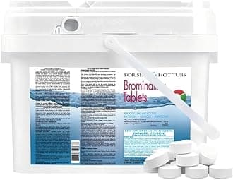 Bromine Tablets for Hot Tubs & Spas –1 inch Fast Dissolving, Low Odor, Long-Lasting (2LBS)