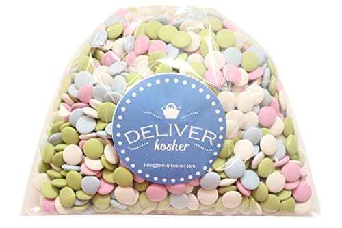 Deliver Kosher Bulk Candy - Assorted Pastel Mint Chocolate Lentils - 3lb Bag