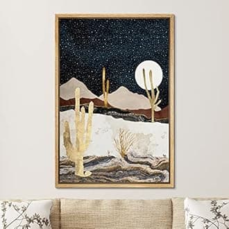 SIGNFORD Framed Canvas Home Artwork Decoration Nordic Style Scenery Canvas Wall Art for Living Room, Bedroom - 16x24 inches