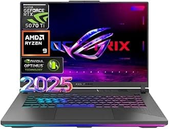 Latest 2026 ROG Strix G16 Gaming Laptop, 16" FHD 165Hz Display, 16-Core AMD Ryzen 9 8940HX, RTX 5070 Ti, 16GB RAM, 1TB SSD, Eclipse Grey