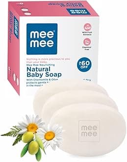 Baby Soap Nourishing Bathing Bar with Chamomile & Olive |Ph Balanced Dermatologist-Approved for Gentle Baby Skin, Tear-Free Formula, Natural Extracts | 75g (Pack of 3)