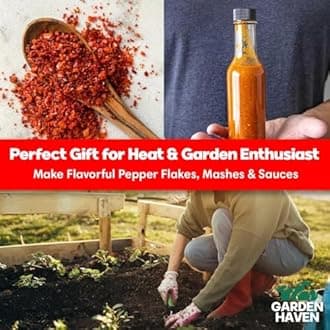 Carolina Reaper Ghost Pepper Grow Kit - All in One Starter Grow Kit - Bhut Jolokia Reaper Seeds, Grow The Hottest Peppers Garden Grow Kit Seeds Included