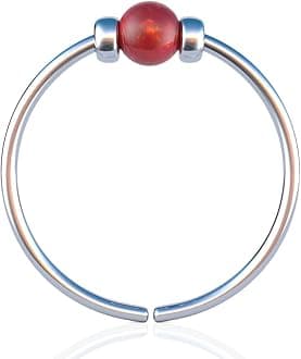 Opal Nose Ring Piercing